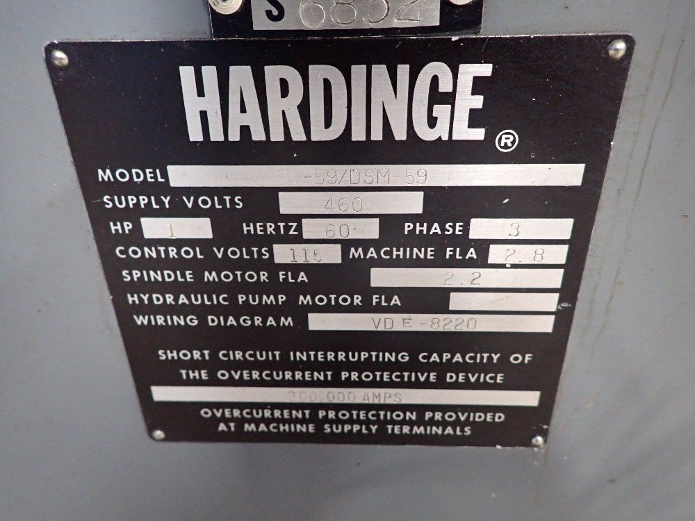 Hardinge 1hp Lathe - Dv-59/dsm-59