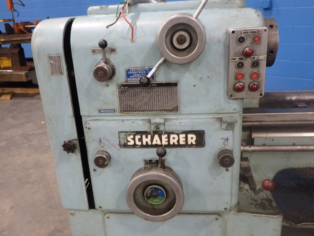 Schaerer Lathe Wsteadyrest  2 Chucks