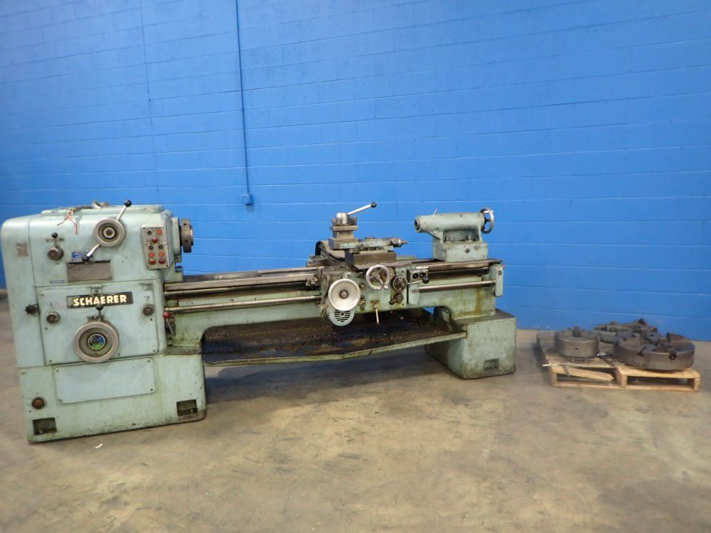 Schaerer Lathe Wsteadyrest  2 Chucks