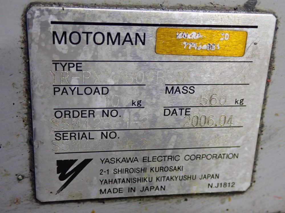 Yaskawa 22lb Paint Robot - Px2750