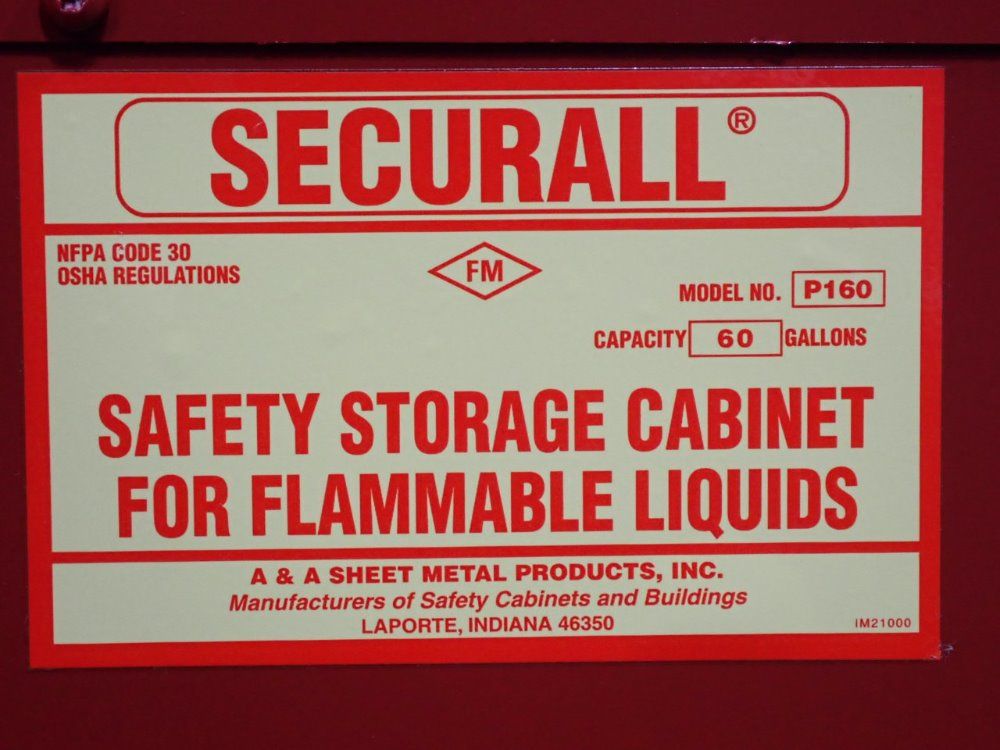 Securall 60 Gallons Flammable Liquids Cabinet - P160