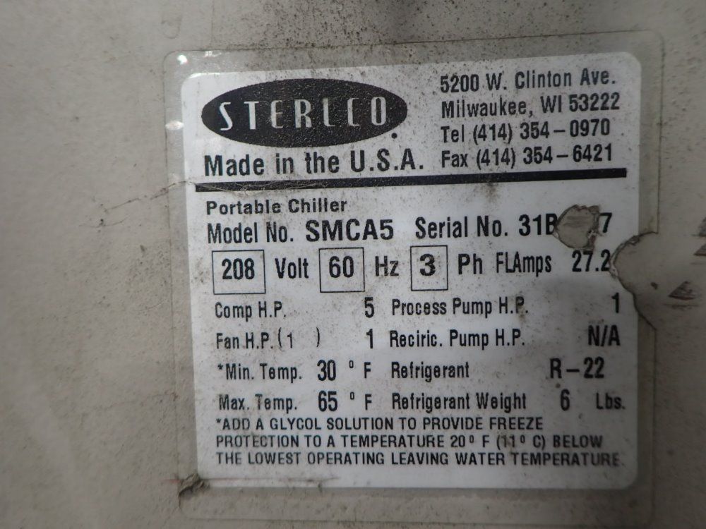 Sterlco Portable Chiller - Smca-5