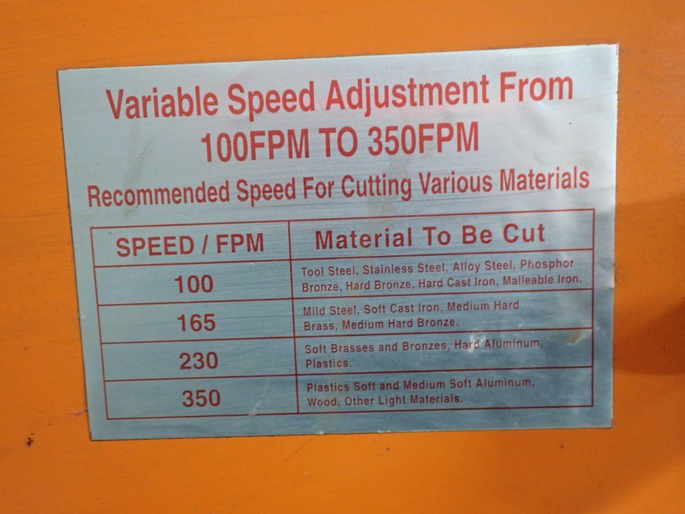 Wilton 1" X .035" X 135" Blade, 10" X 16" Rectangular Horizontal Bandsaw - 7040m-4