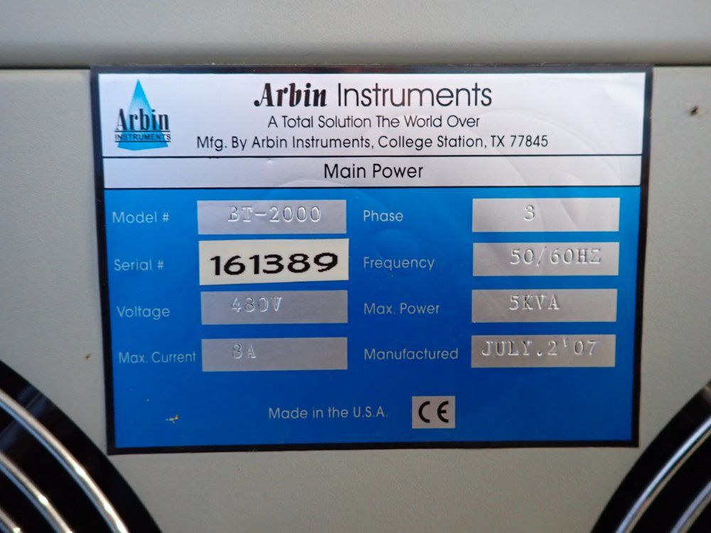 Arbin Instruments Battery Tester