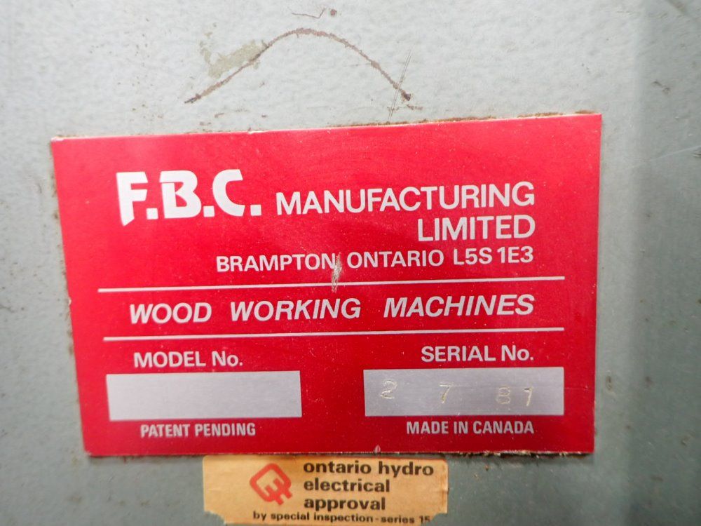 Fbc Mfg. Limited 35x30 Double Miter Saw