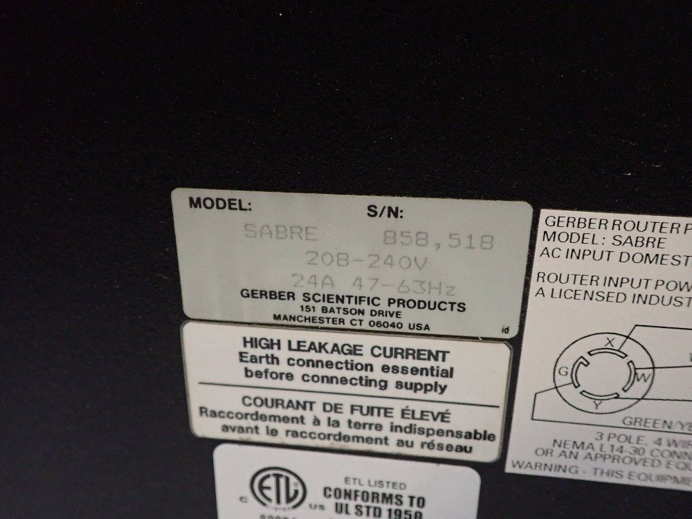Gerber 4' X 8' Cnc Router - Sabre 408