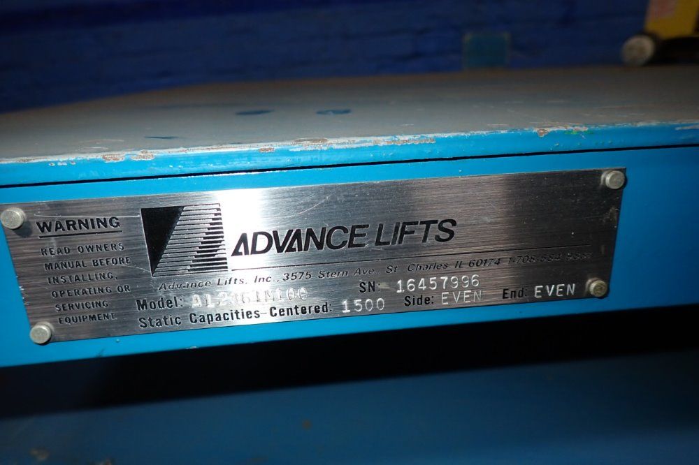 Advance Lifts 1500 Lbs Lift Table - Al236tm100