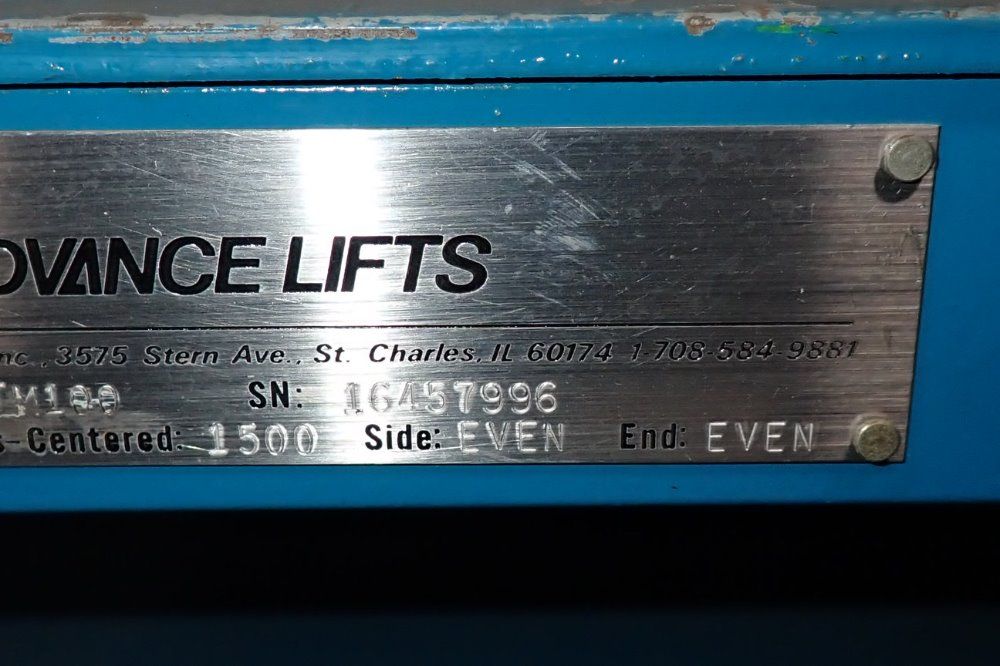 Advance Lifts 1500 Lbs Lift Table - Al236tm100