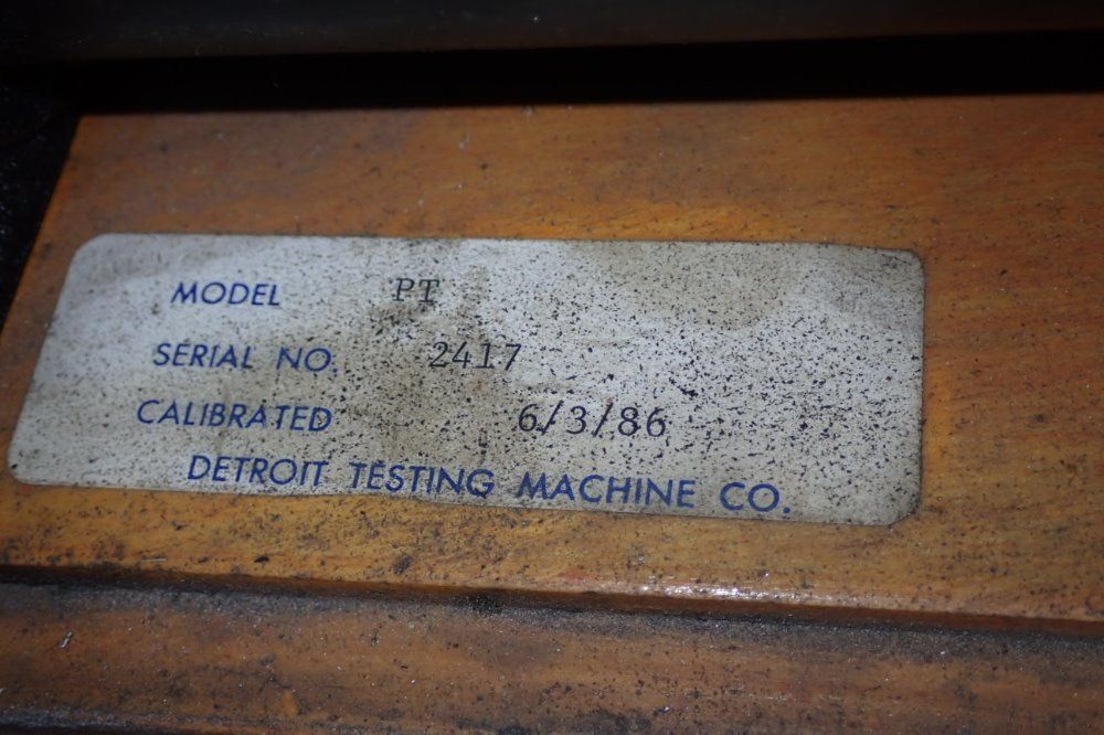 Detroit Testing Machine Co Tensile Pull Tester - Pt