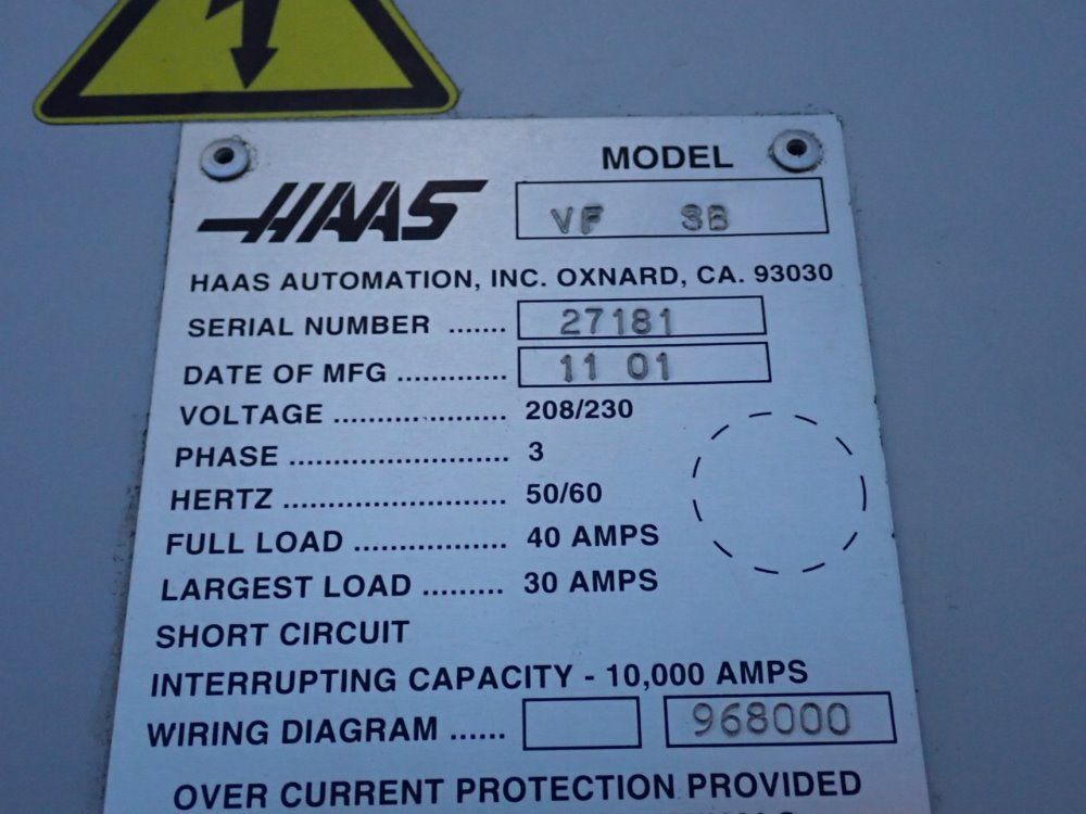 Haas 48" X 18" Cnc Vmc - Vf3b