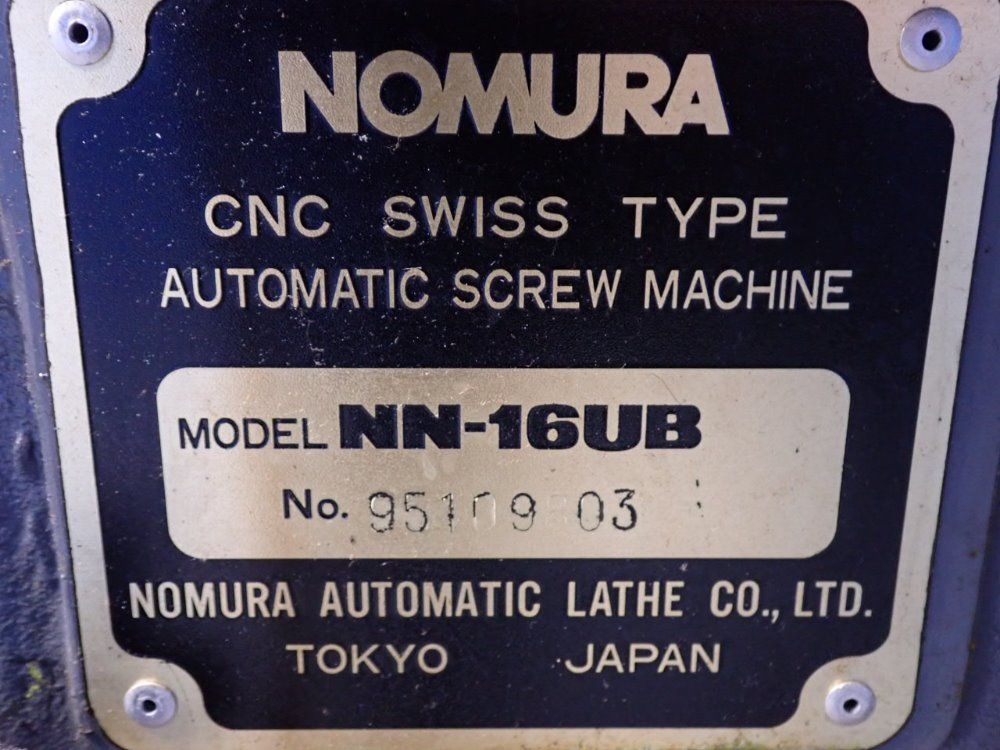 Nomura 3000rpm Cnc Screw Machine - Nn-16ub