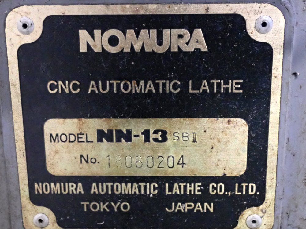 Nomura 3000rpm Cnc Screw Machine - Nn-13sb Ii