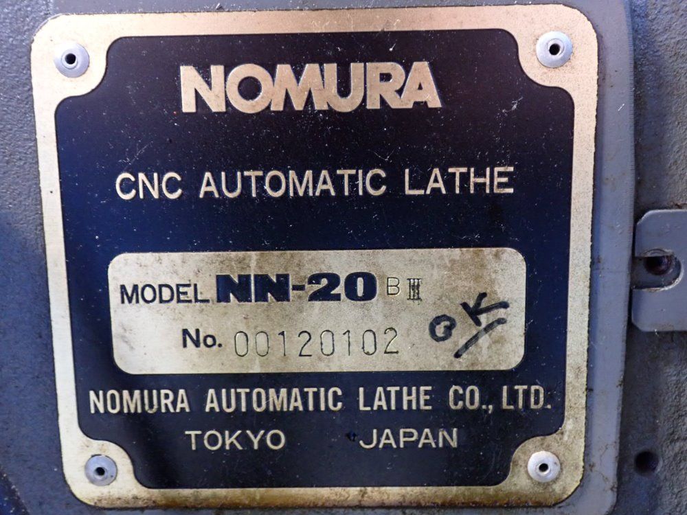 Nomura 3000rpm Cnc Screw Machine - Nn-20b Iii