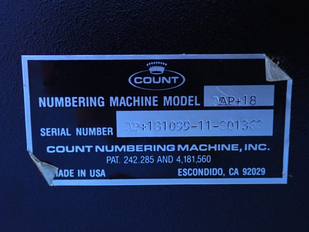 Count Numbering Machine - Ap+18