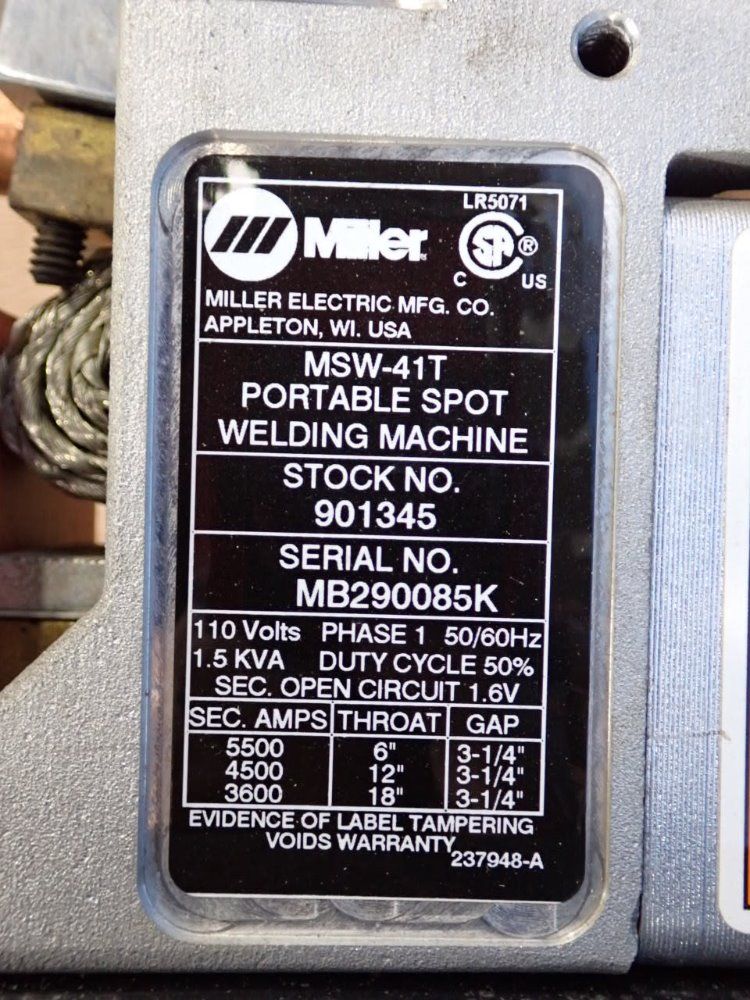 Miller 1.5 Kva Spot Welder - Msw-41t