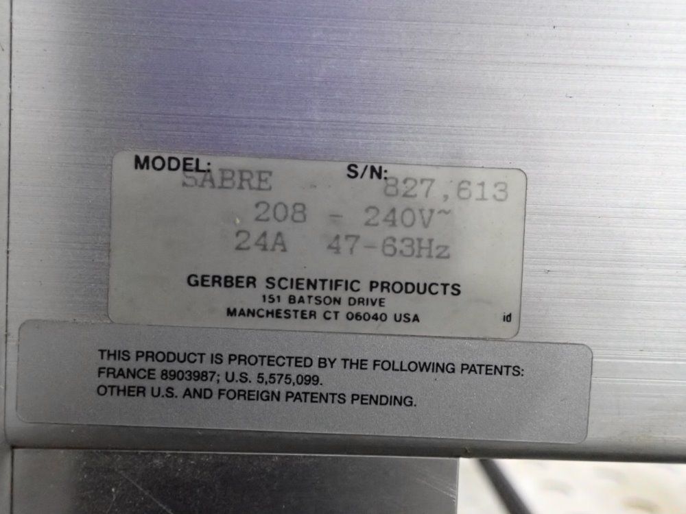 Gerber 121" X 58" Cnc Router - Sabre 408