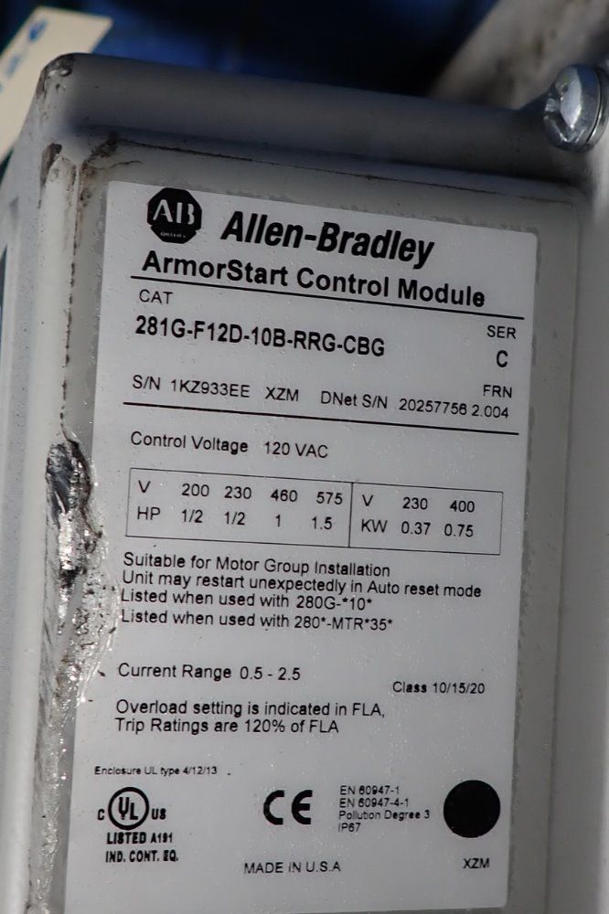 Allen-bradley Control - 281g-f12d-10b