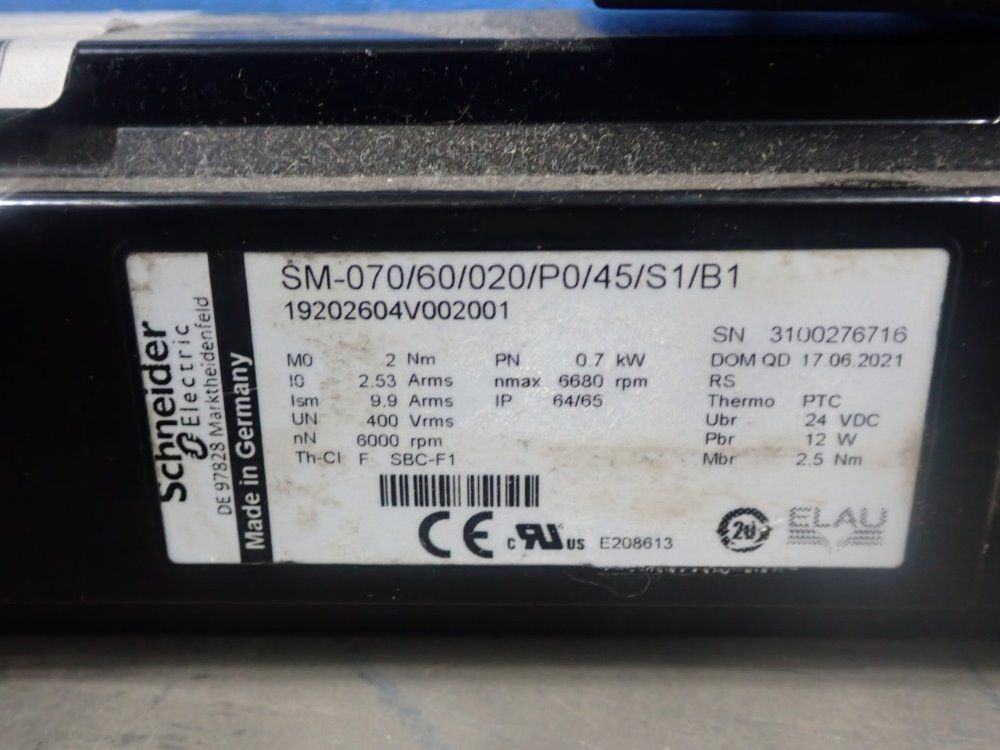 Schneider Electric Servo Drive - Sm-070/60/020/p0/45/s1/b1