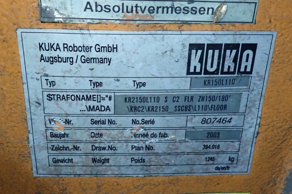 Kuka Robot - Kr150l110