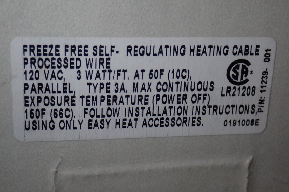 Easyheat 500 Ft Freeze Protection Cable - 2502