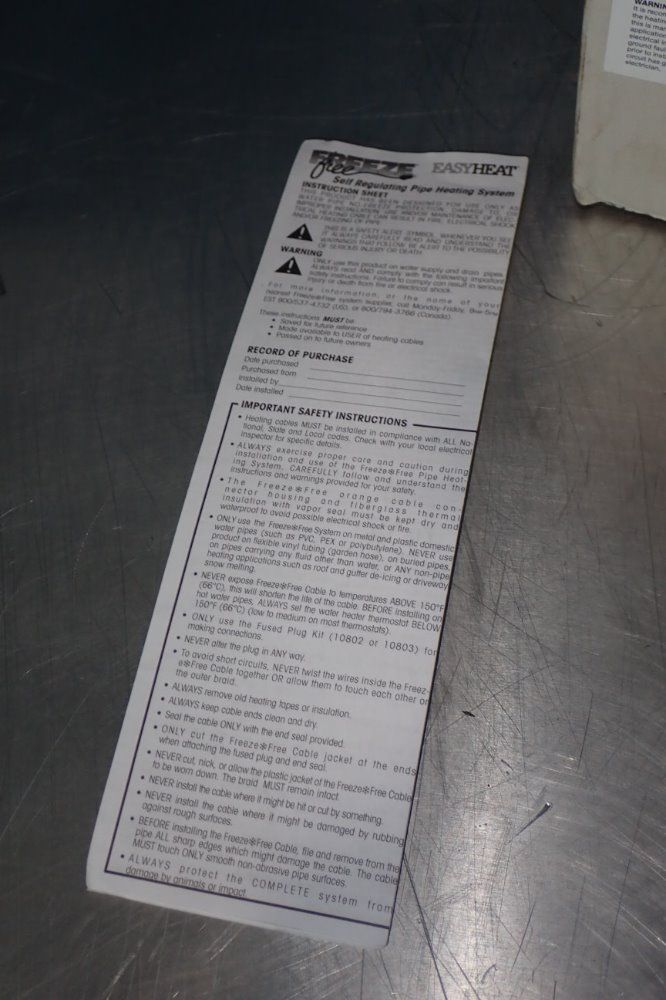 Easyheat 500 Ft Freeze Protection Cable - 2502