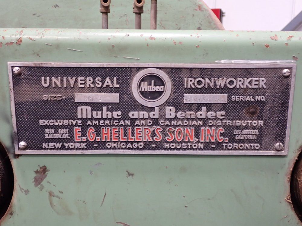 Mubea 38 Tons Ironworker - Kbl 0