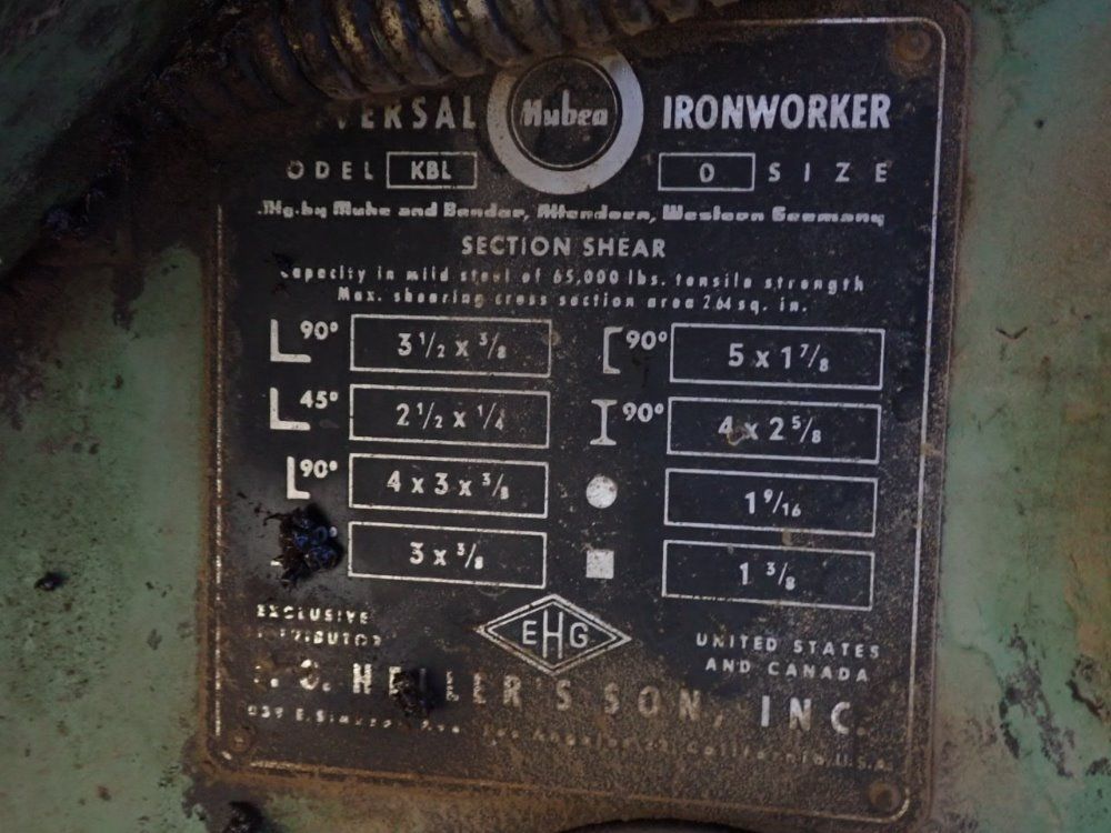 Mubea 38 Tons Ironworker - Kbl 0