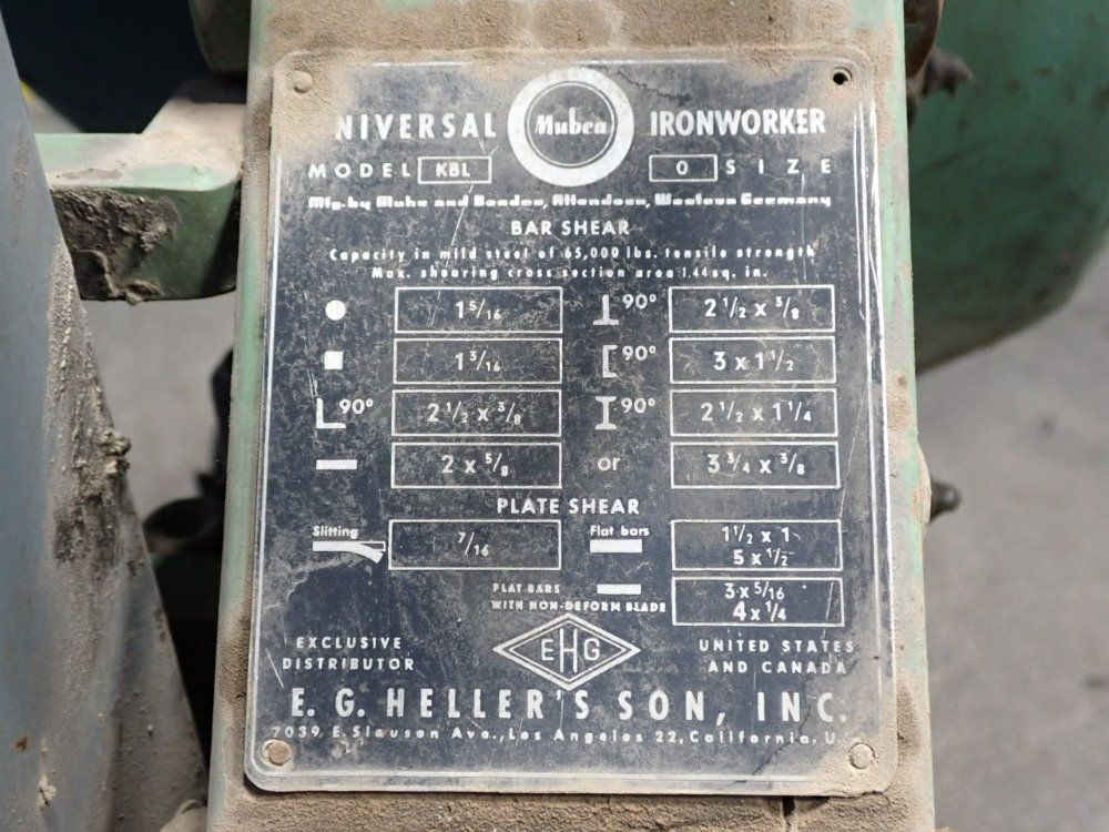Mubea 38 Tons Ironworker - Kbl 0