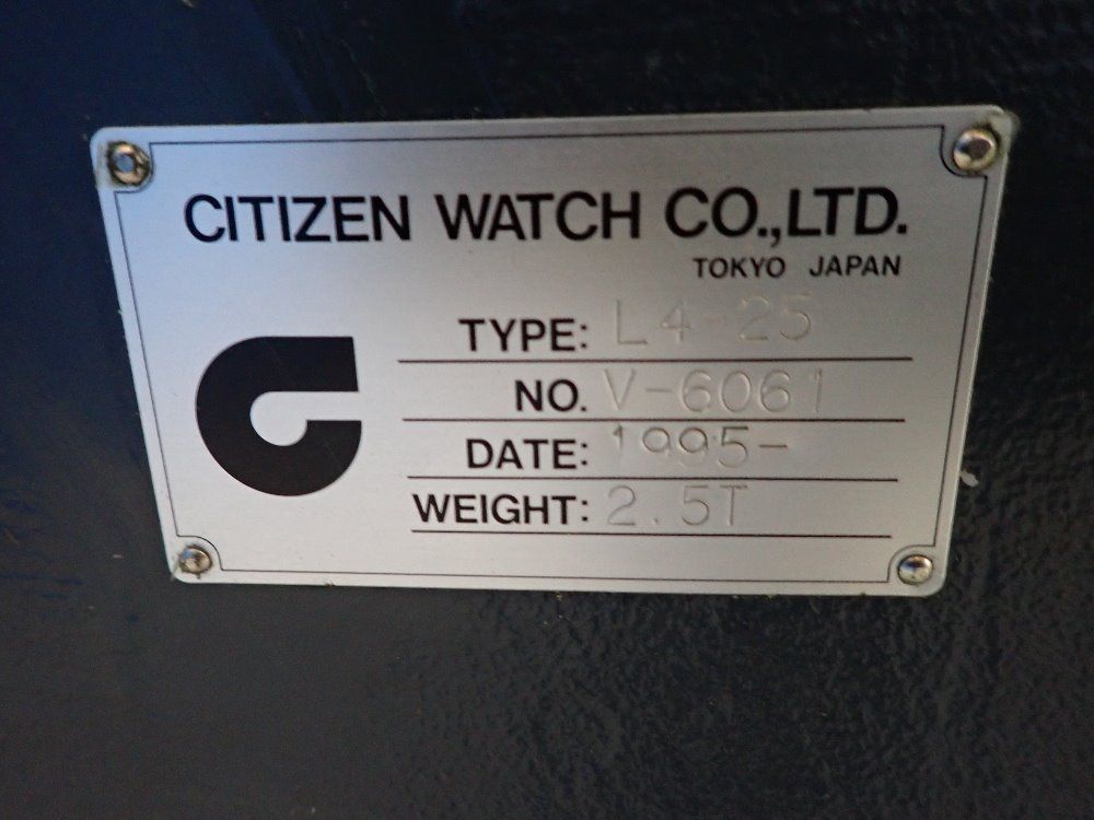 Citizen Cnc Lathe/bar Feeder - L4-25