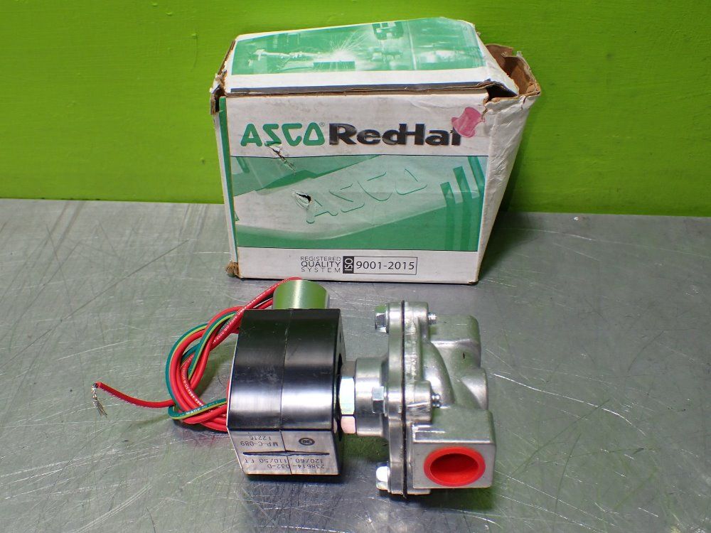 Used Asco Redhat Solenoid Valve 12 Pipe 101 Watts 50psi Air Hgr