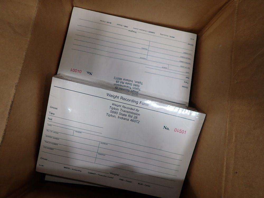 Used Weight Recording Forms | HGR Industrial Surplus