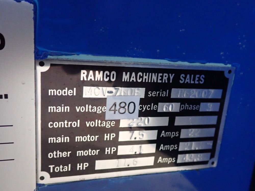 Ramco Machinery Cnc Vertical Mill
