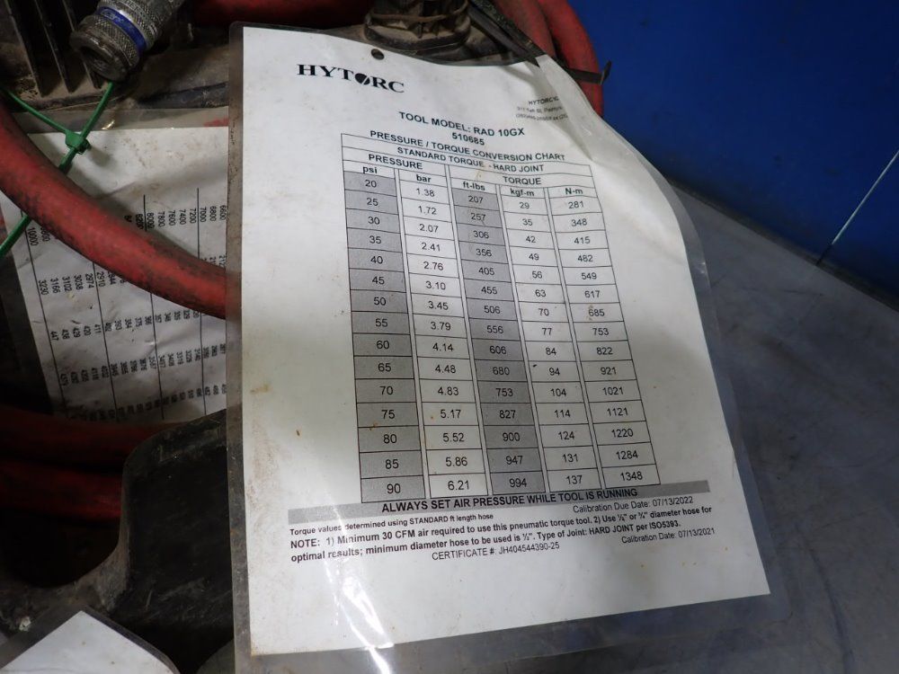 Rad Torque Systems Pneumatic Torque Wrench - 10gx