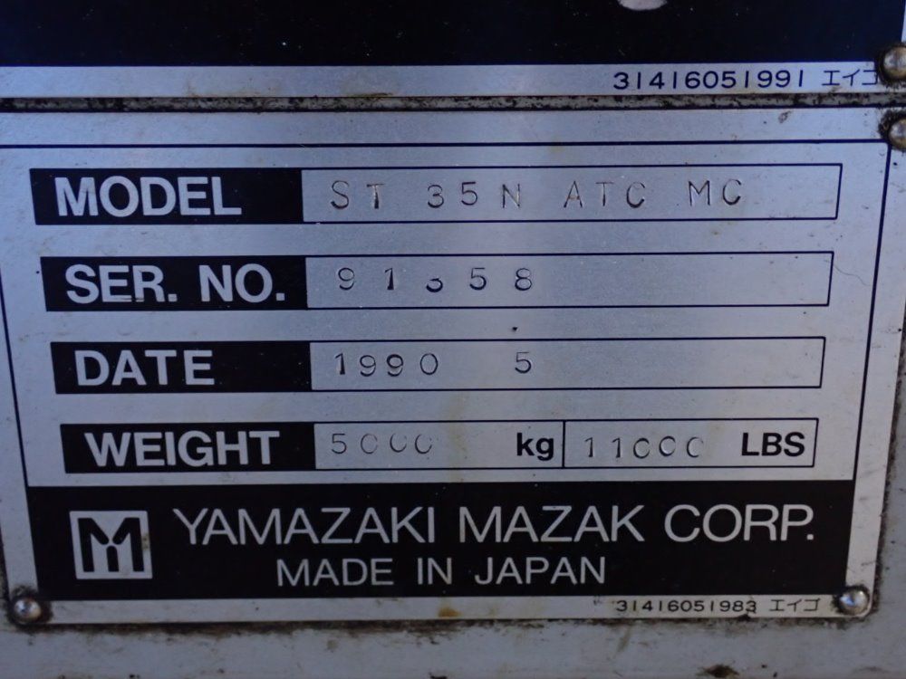 Mazak 1990 Mazak St 35n Atc Mc Cnc Lathe - St 35n Atc Mc