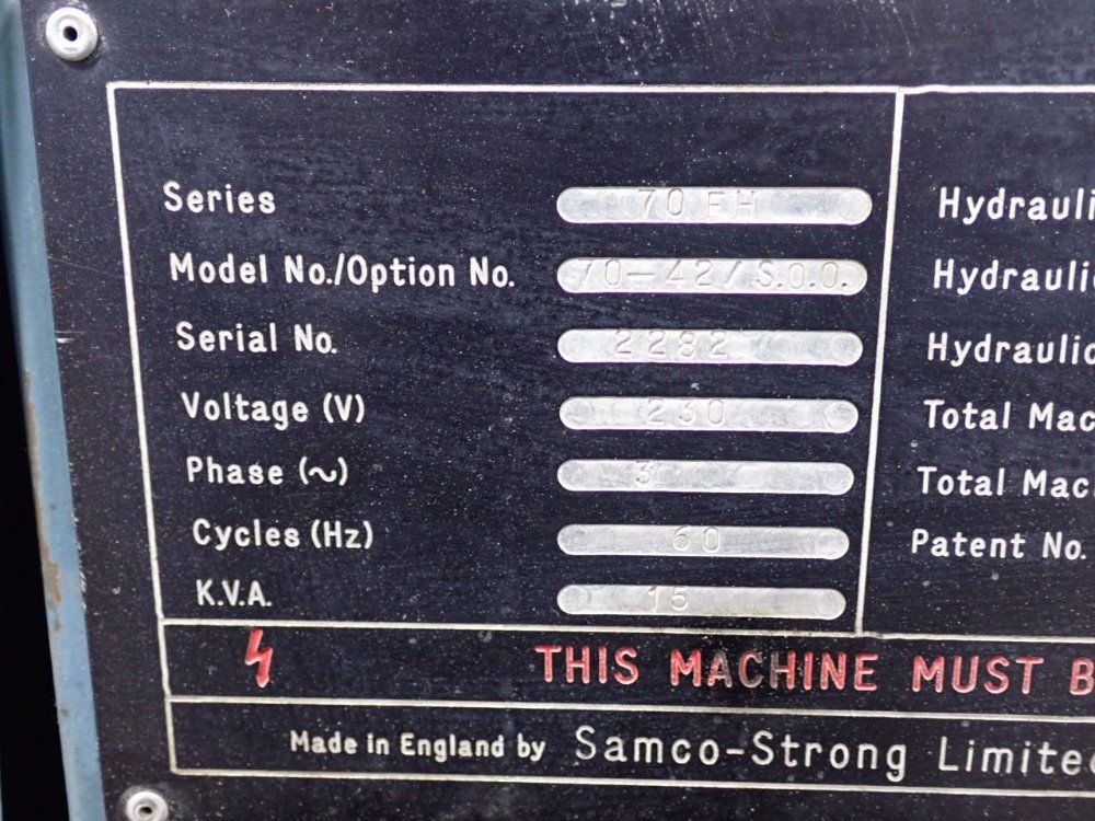 Emhart  Samco Die Cut Press