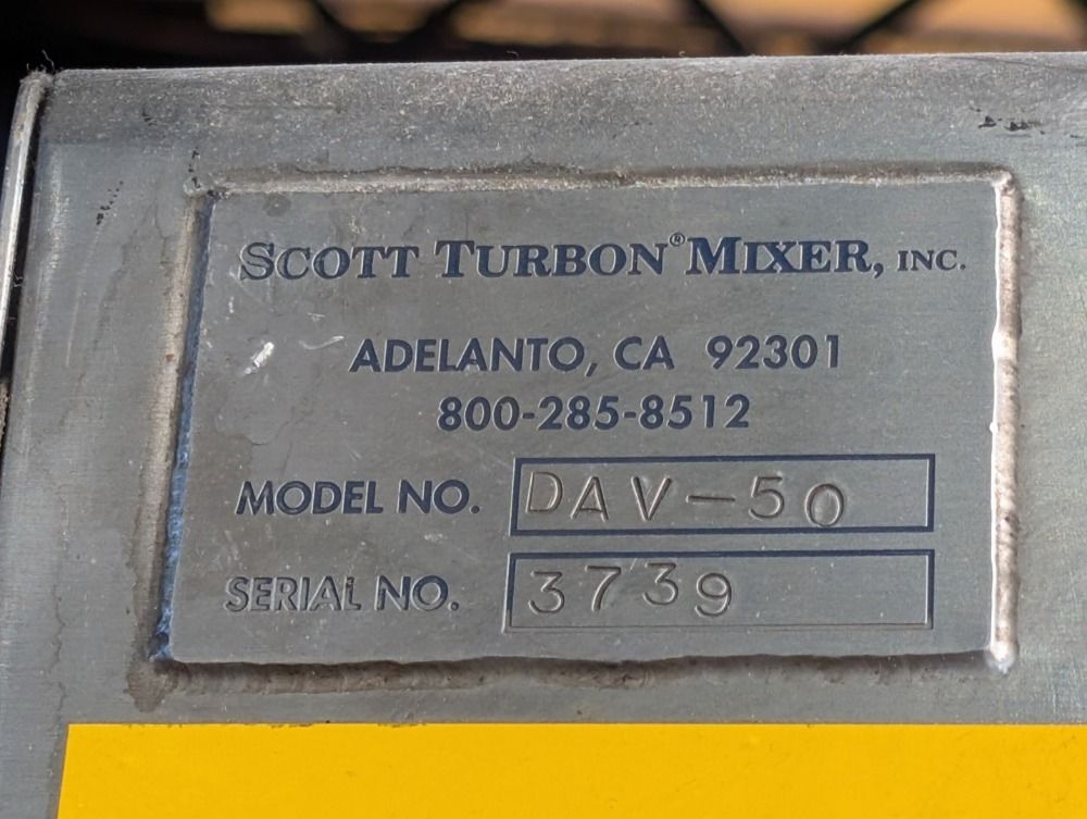 Scott Turbon 50 Gallon Scott Turbon Dav50 Planetary Mixer