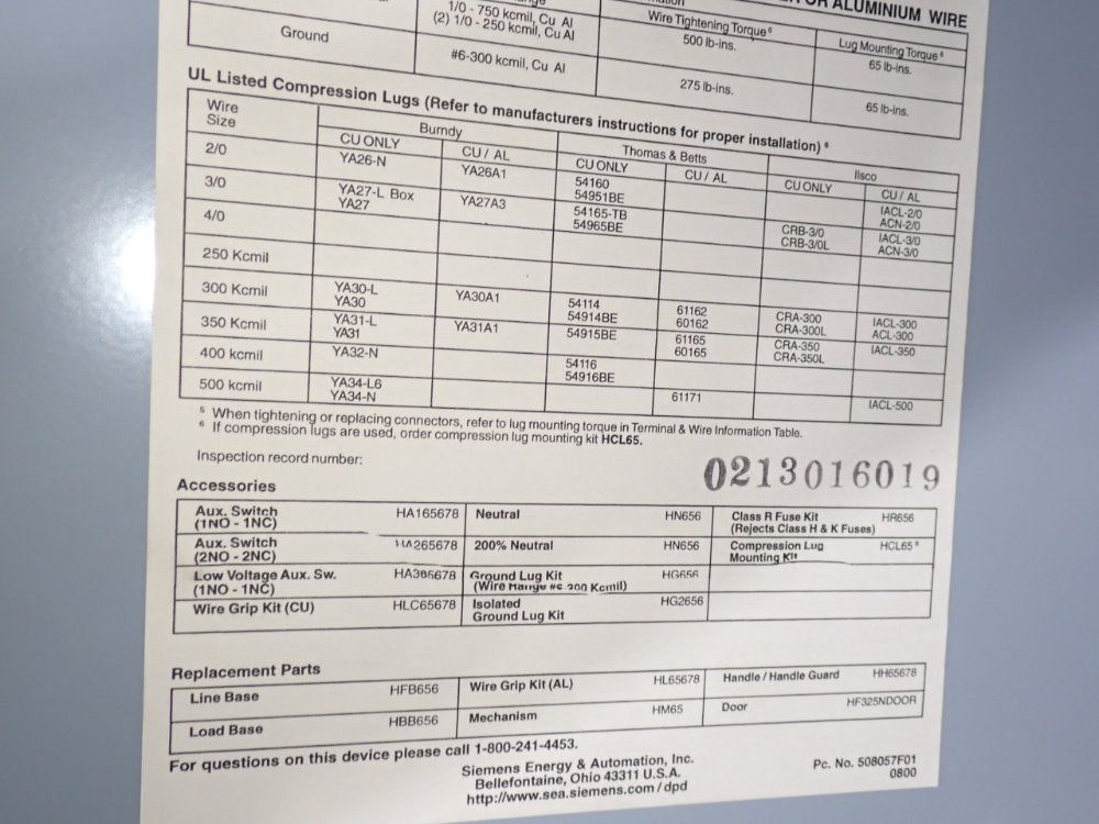 Siemens Fusible Disconnect