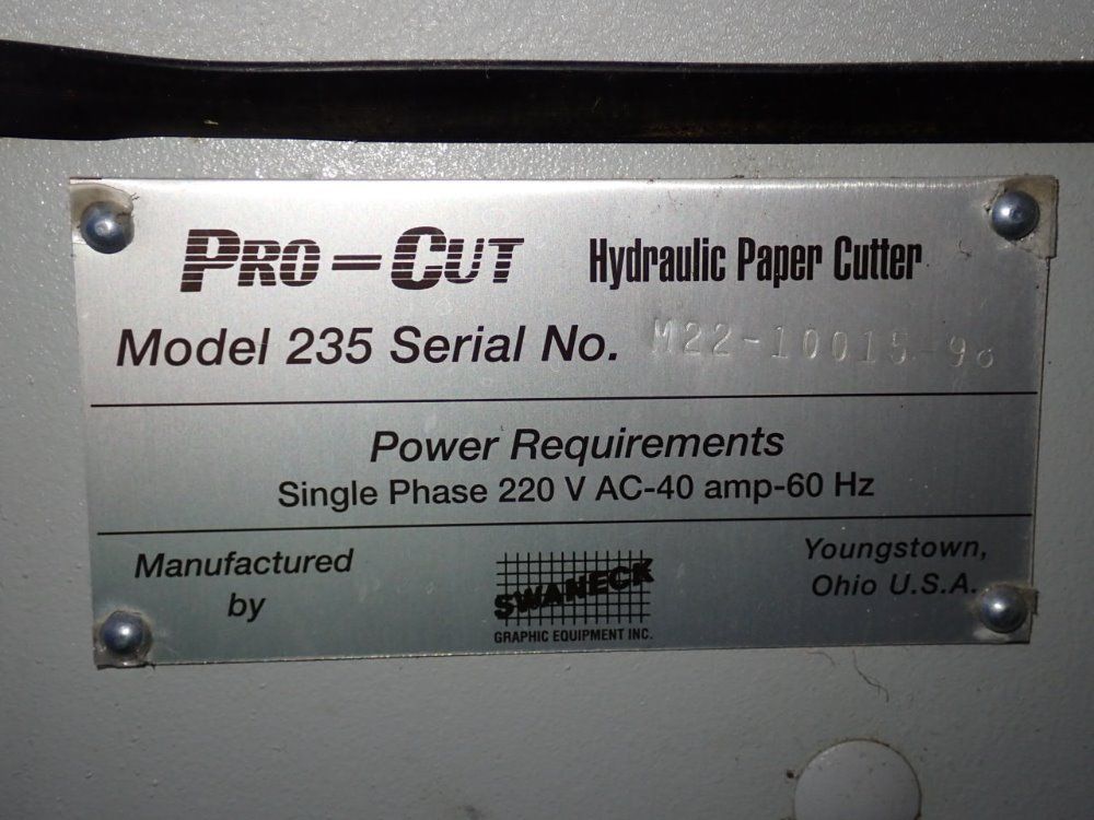Swaneck Swaneck Procut 235 Paper Cutter