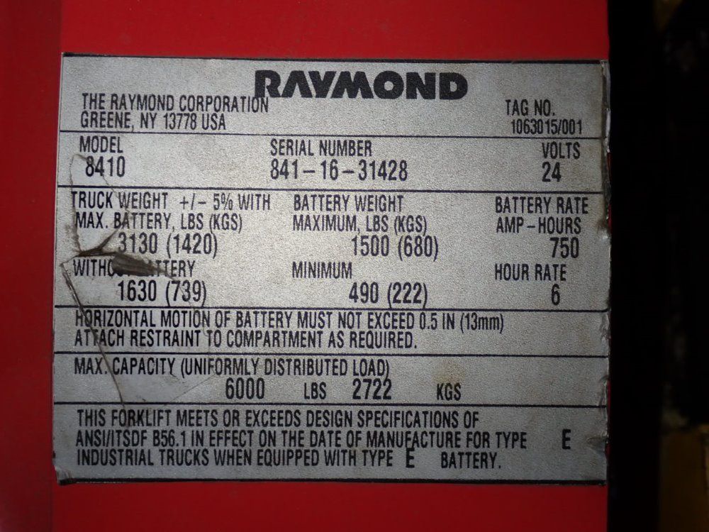 Raymond Raymond 6000 Lbs Electric Pallet Jack