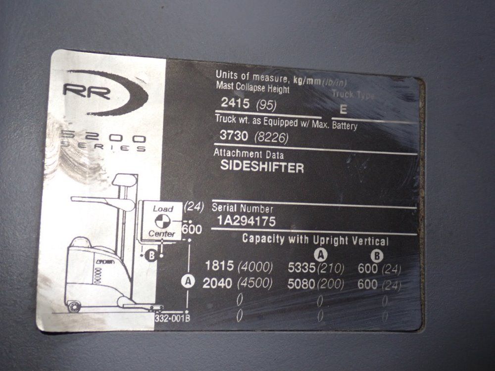 Crown Crown Rr522045 Electric Forklift