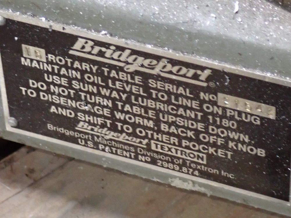 Bridgeport 15" Rotary Table