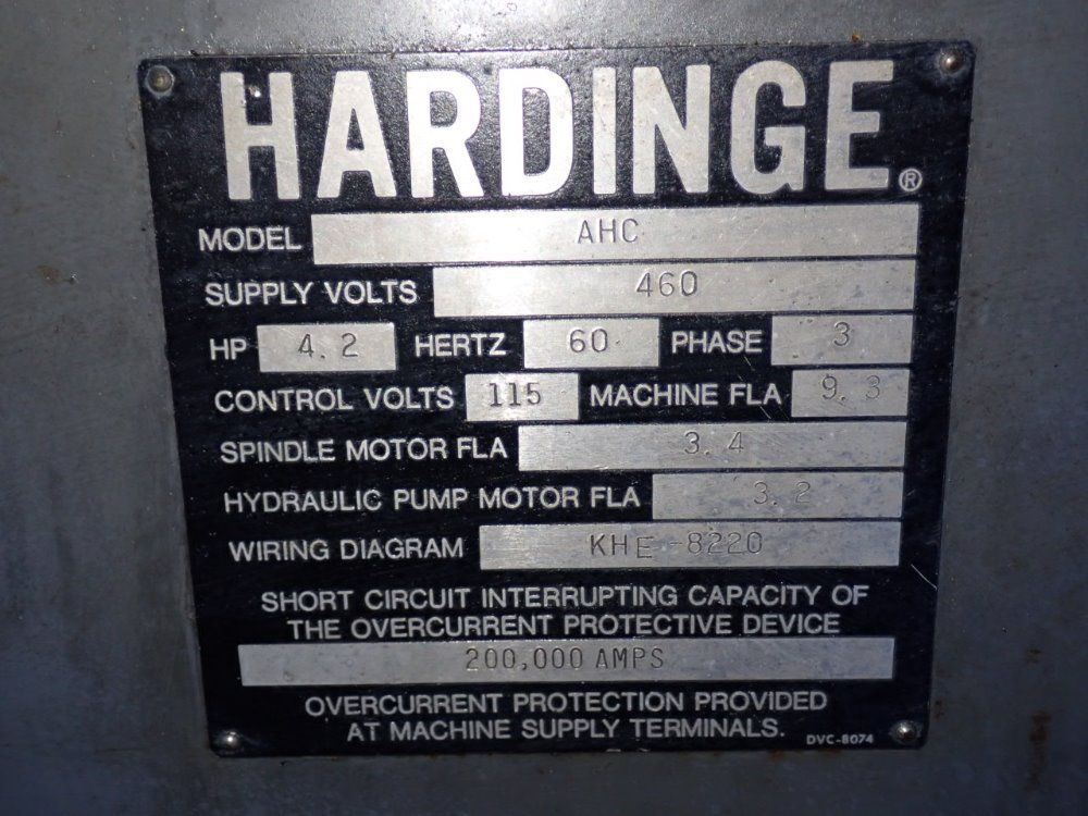 Hardinge Hardinge Ahc Lathe