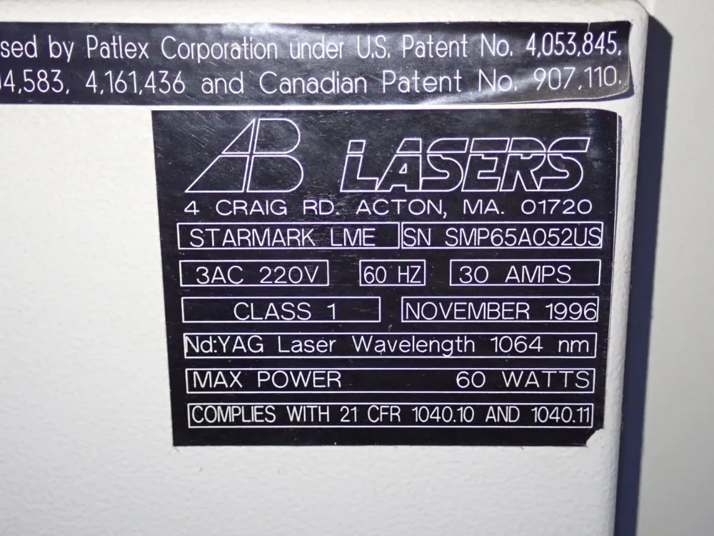 Ab Lasers Laser Marking System - Starmark Lme