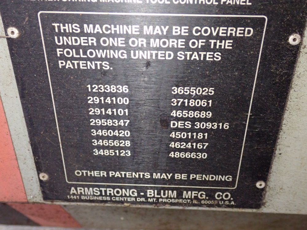 Marvel  Armstrongblum Mfg Co Marvel  Armstrongblum Mfg Co 8markii Vertical Bandsaw