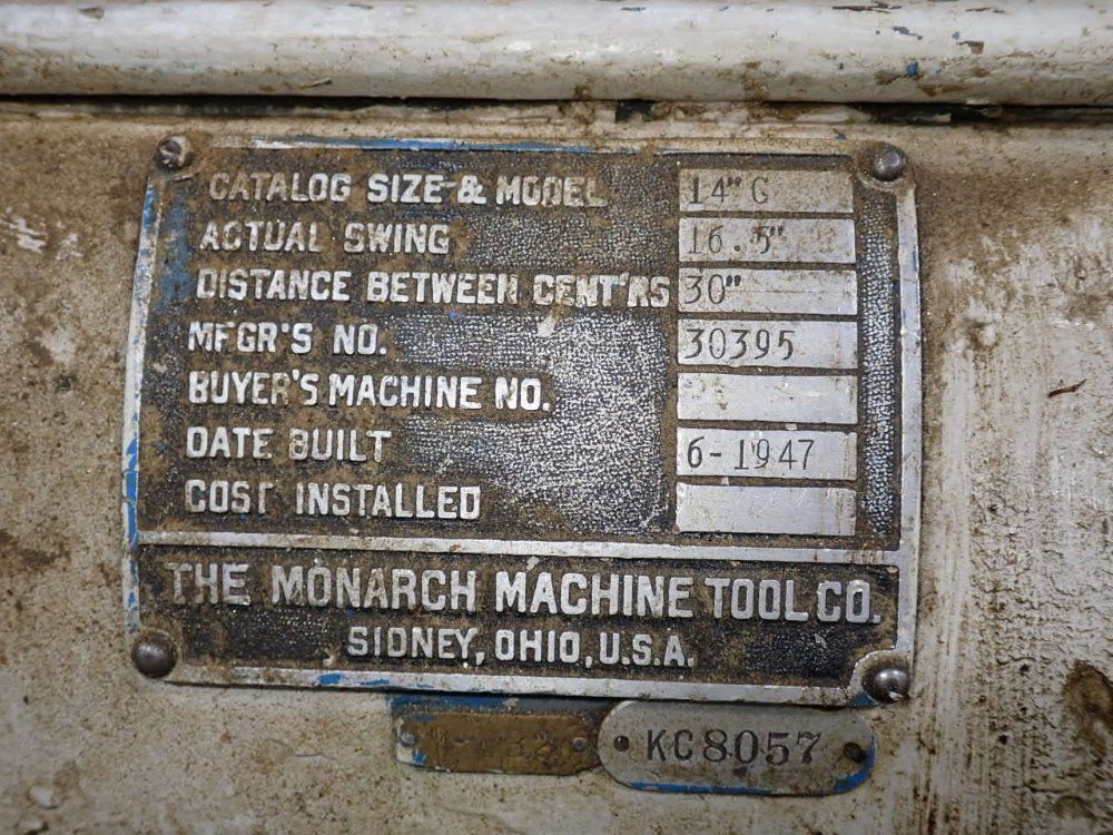 The Monarch Machine Tool Co Lathe
