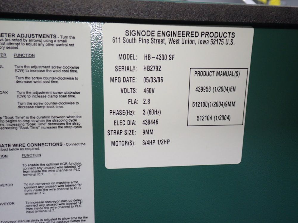 Signode Strapping Machine