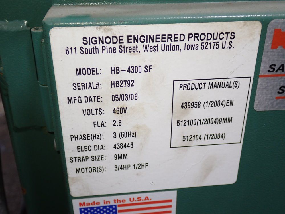 Signode Strapping Machine