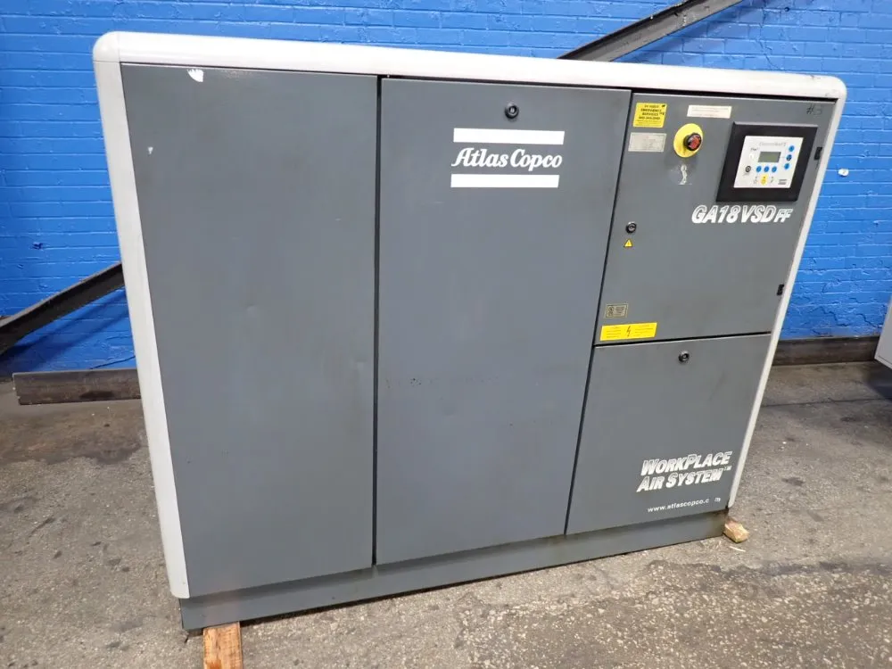 Atlas Copco 25 Hp Air Compressor - Ga18vsdff