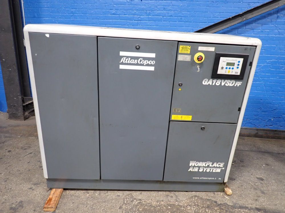 Atlas Copco 25 Hp Air Compressor - Ga18vsdff