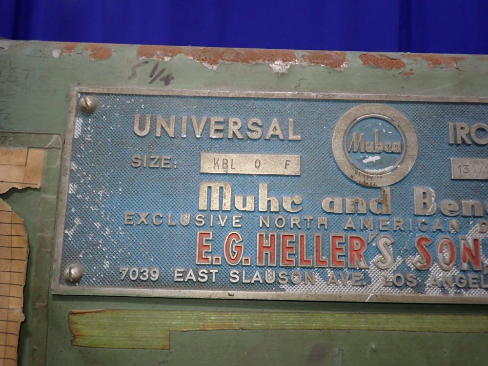 Mubea Mubea Kbl 0f Ironworker
